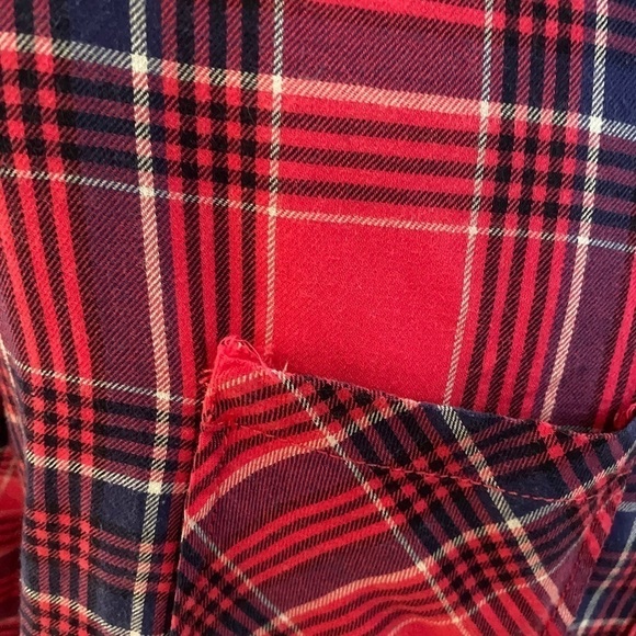 Bp Brass Plum Nordstrom Red Plaid Button Down Shirt Women M Medium - Picture 4 of 6